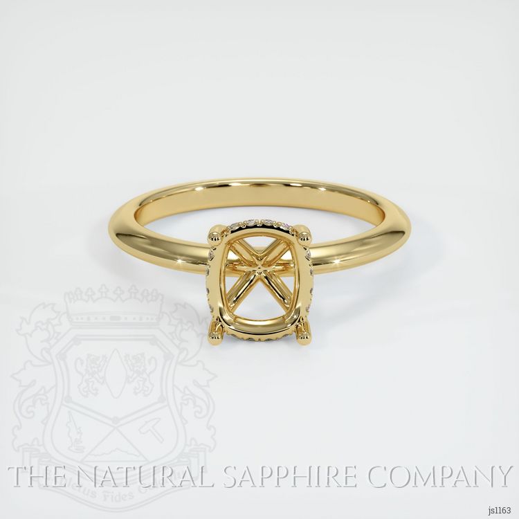 14K Yellow Gold Pave Ring Setting