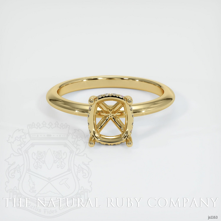 14K Yellow Gold Pave Ring Setting