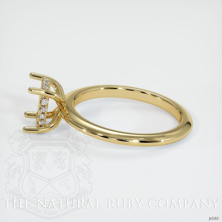 14K Yellow Gold Pave Ring Setting