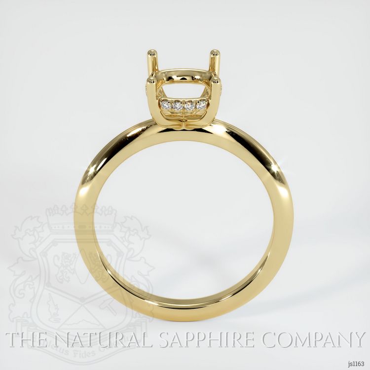 14K Yellow Gold Pave Ring Setting