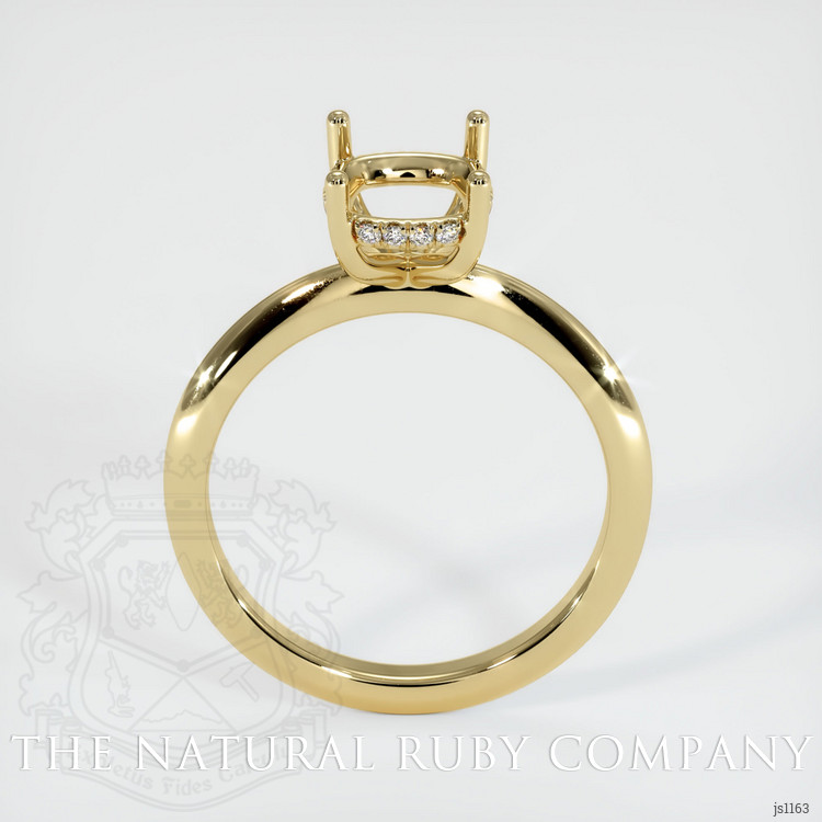 14K Yellow Gold Pave Ring Setting