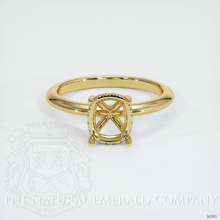 18K Yellow Gold Pave Ring Setting