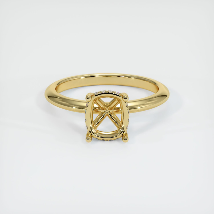 18K Yellow Gold Pave Ring Setting