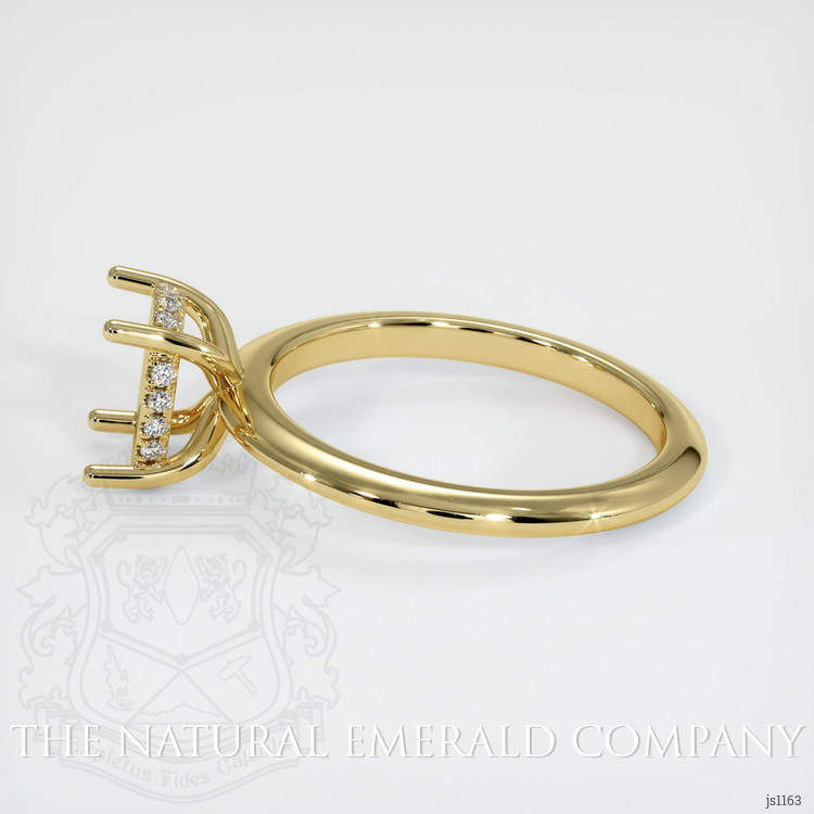 18K Yellow Gold Pave Ring Setting