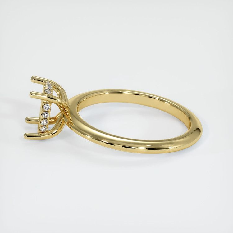 18K Yellow Gold Pave Ring Setting