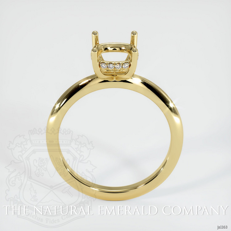 18K Yellow Gold Pave Ring Setting