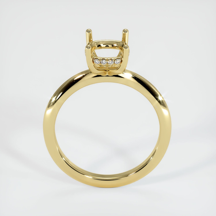 18K Yellow Gold Pave Ring Setting