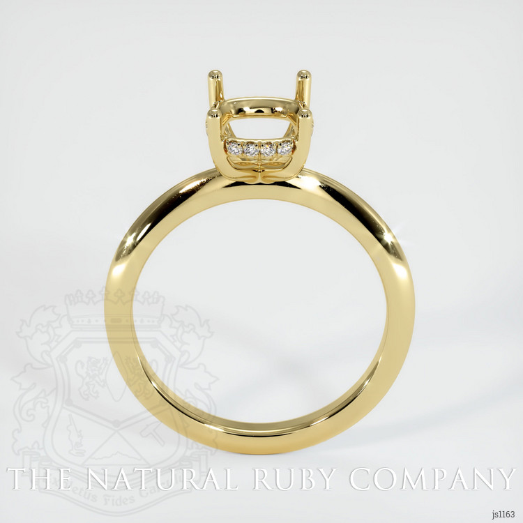 18K Yellow Gold Pave Ring Setting