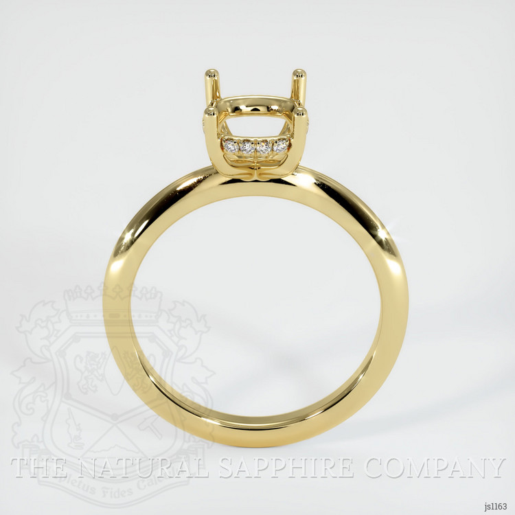 18K Yellow Gold Pave Ring Setting