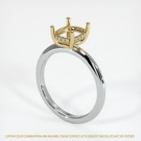 14K Yellow & White Pave Ring Setting Video