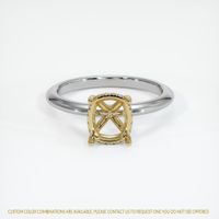 14K Yellow & White Pave Ring Setting Image