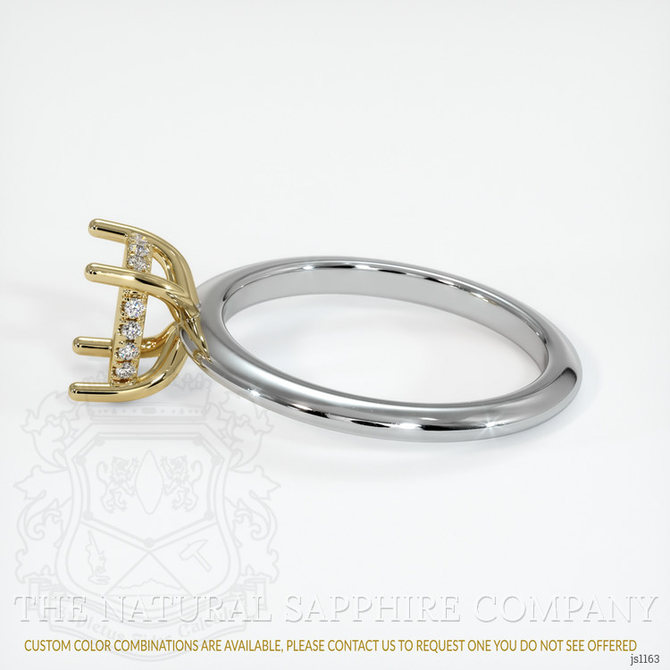 14K Yellow & White Pave Ring Setting