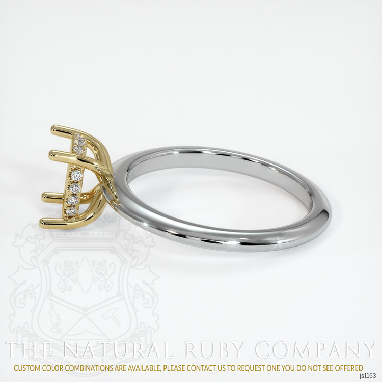 14K Yellow & White Pave Ring Setting