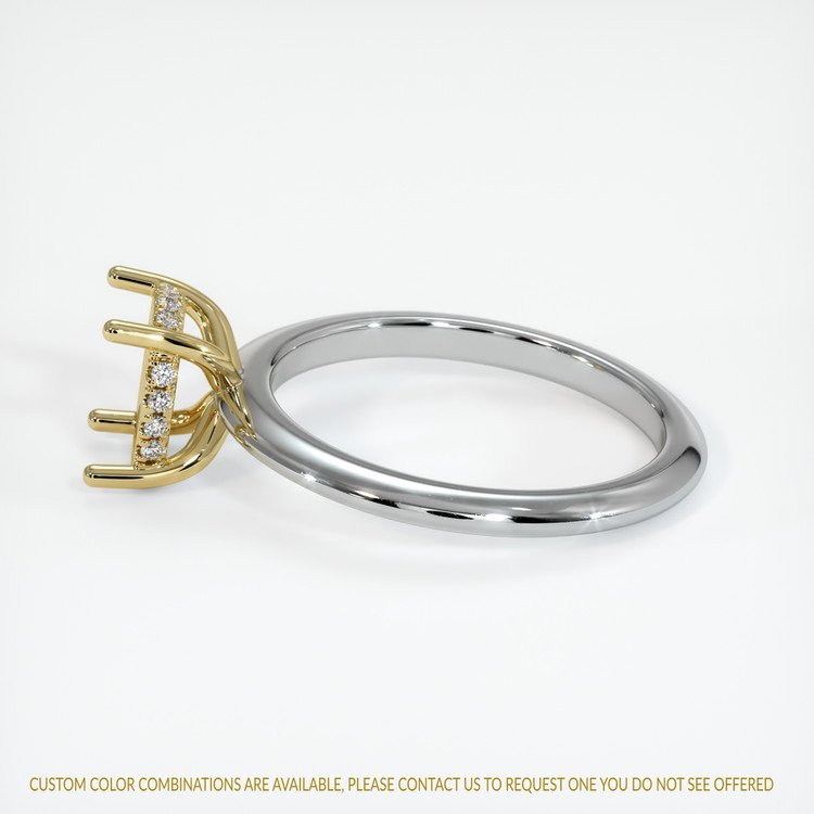 18K Yellow & White Pave Ring Setting