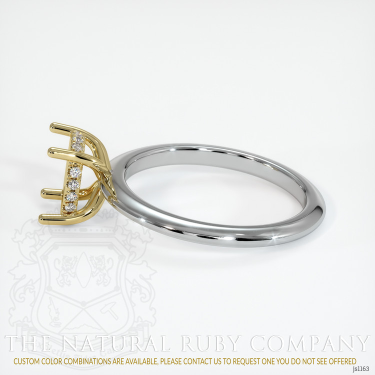 18K Yellow & White Pave Ring Setting