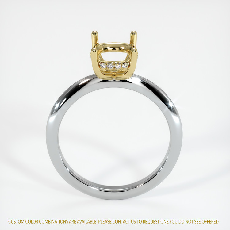 18K Yellow & White Pave Ring Setting