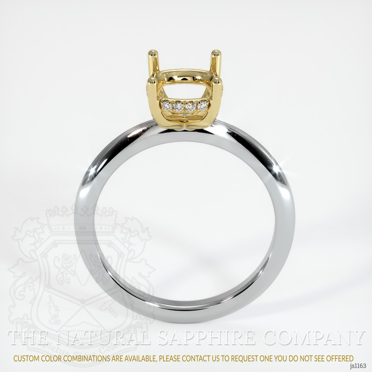 18K Yellow & White Pave Ring Setting