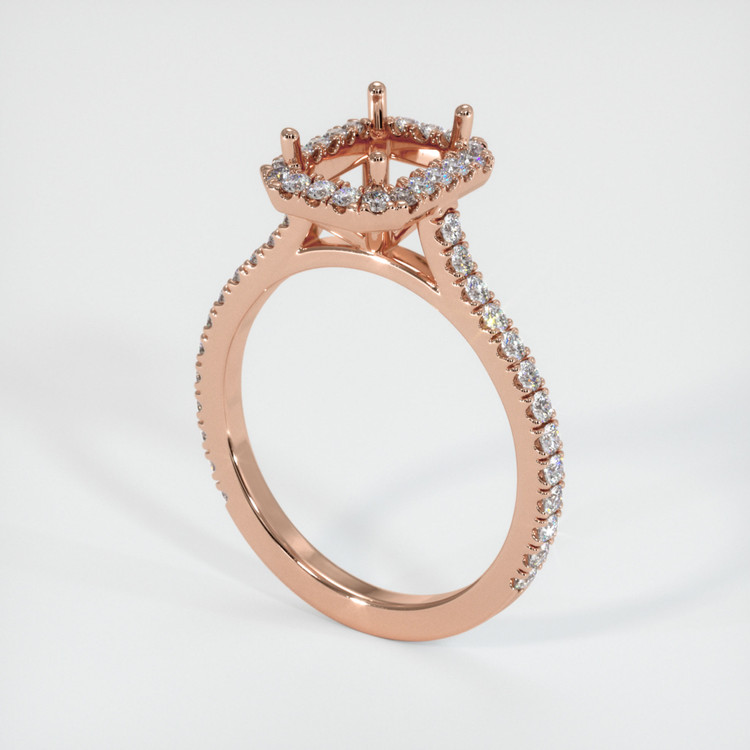 Pave Spinel Ring 2.67 Ct., 14K Rose Gold