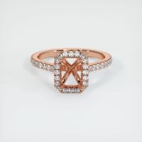 14K Rose Gold Pave Ring Setting Image