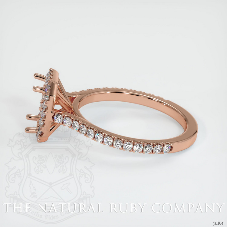 14K Rose Gold Pave Ring Setting