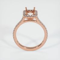 14K Rose Gold Pave Ring Setting Image