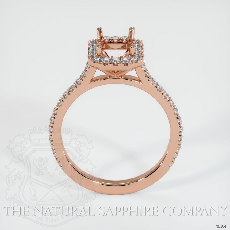 14K Rose Gold Pave Ring Setting