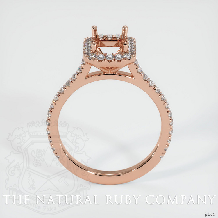 14K Rose Gold Pave Ring Setting