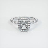 Silver Pave Ring Setting Image