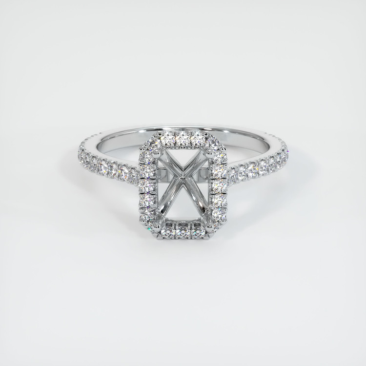 Silver Pave Ring Setting