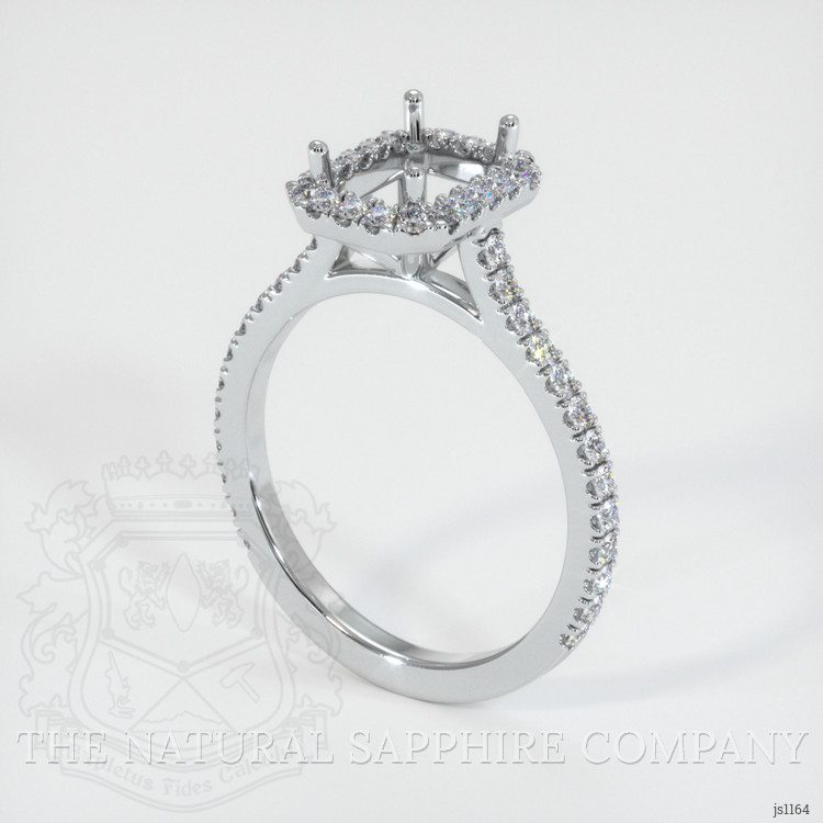 10K White Gold Pave Ring Setting