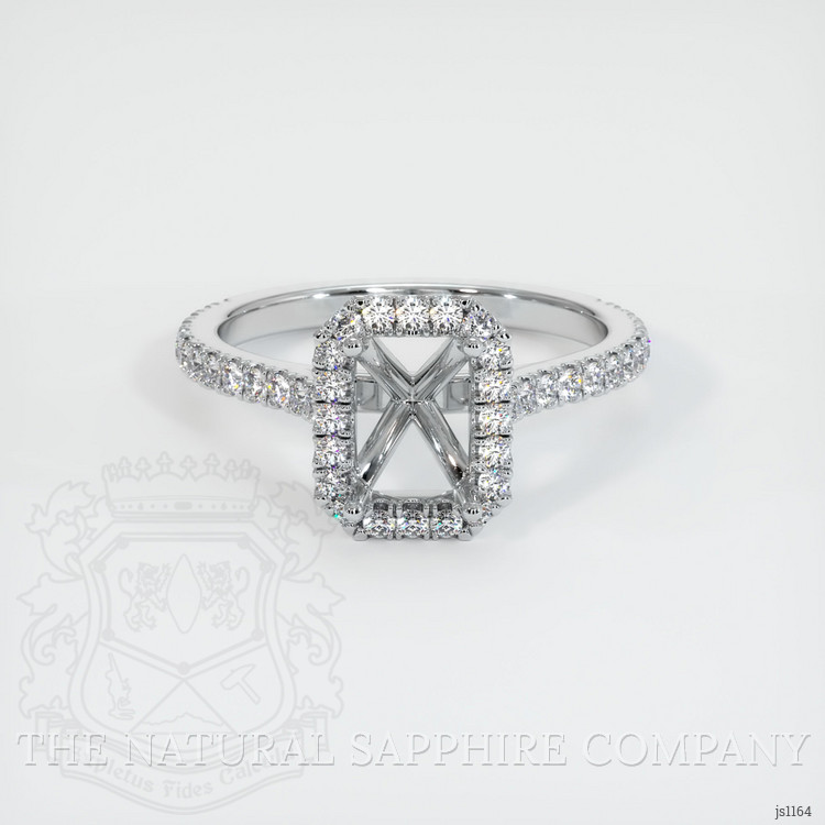 10K White Gold Pave Ring Setting