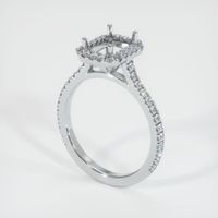 14K White Gold Pave Ring Setting Video