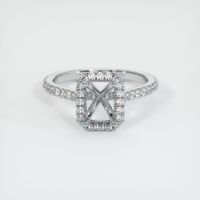 14K White Gold Pave Ring Setting Image