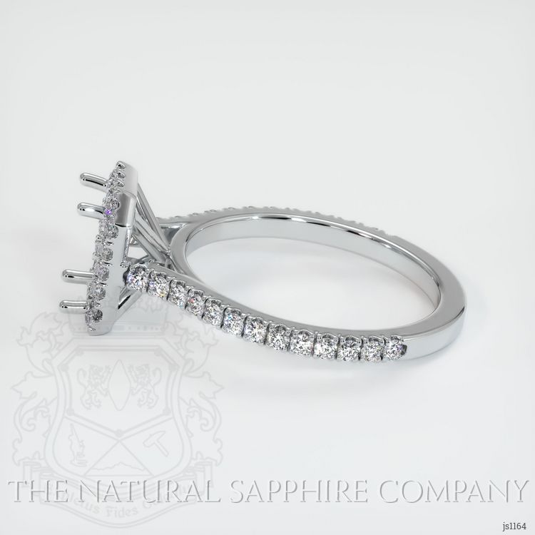 14K White Gold Pave Ring Setting