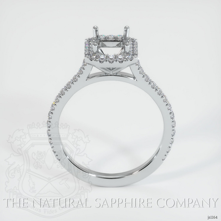 14K White Gold Pave Ring Setting
