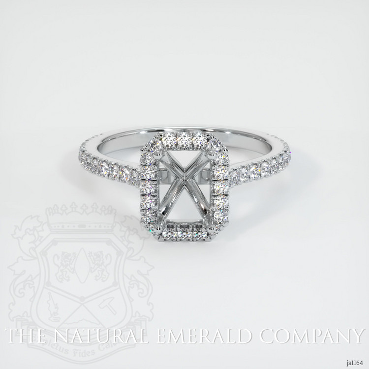 18K White Gold Pave Ring Setting