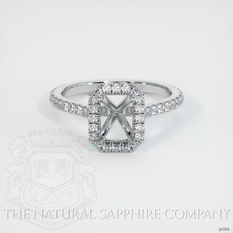 18K White Gold Pave Ring Setting