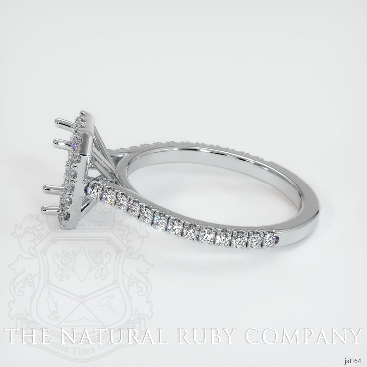 18K White Gold Pave Ring Setting