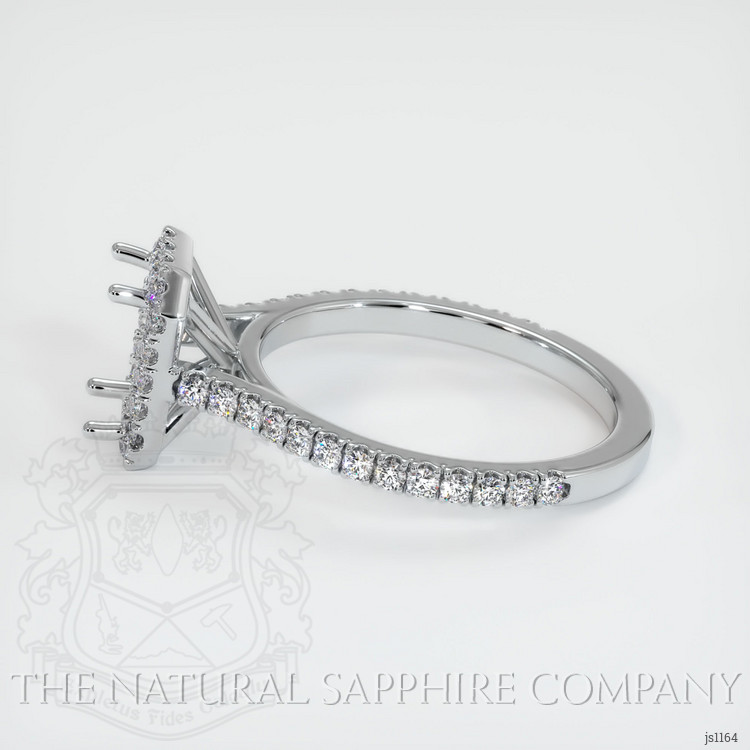 18K White Gold Pave Ring Setting