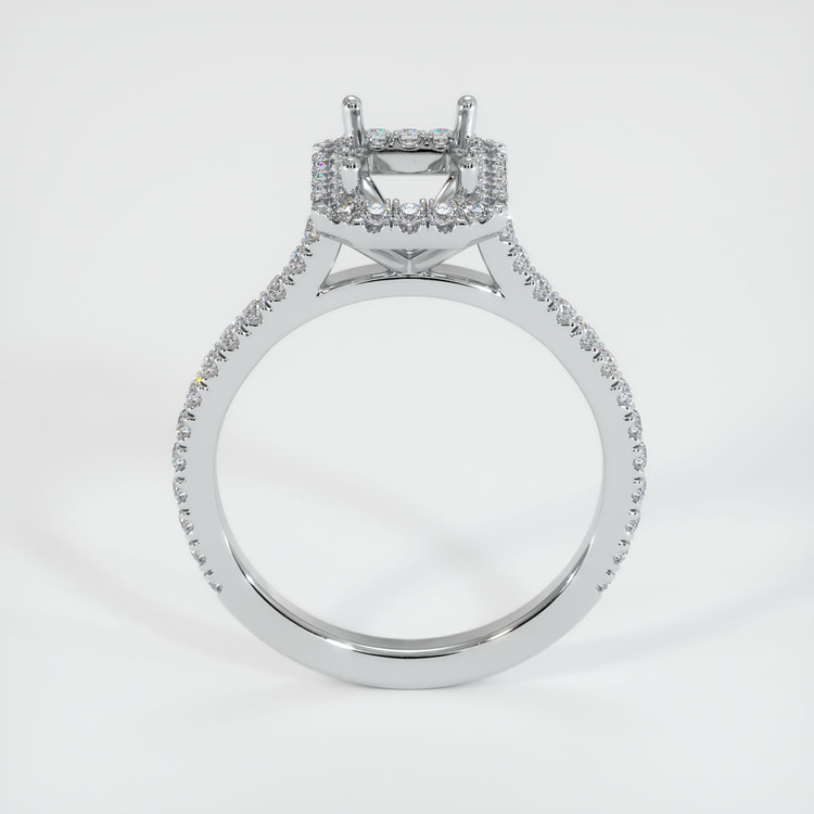 18K White Gold Pave Ring Setting