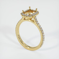 10K Yellow Gold Pave Ring Setting Video