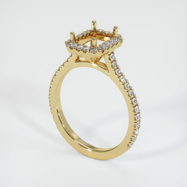 10K Yellow Gold Pave Ring Setting