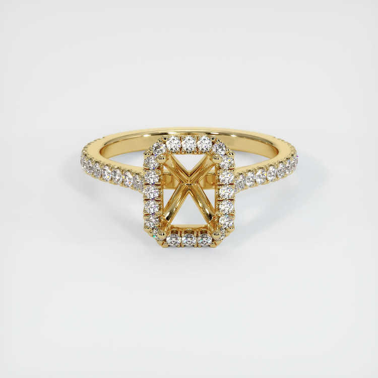 10K Yellow Gold Pave Ring Setting