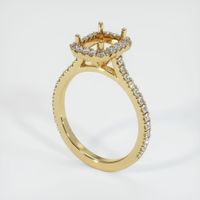 14K Yellow Gold Pave Ring Setting Video