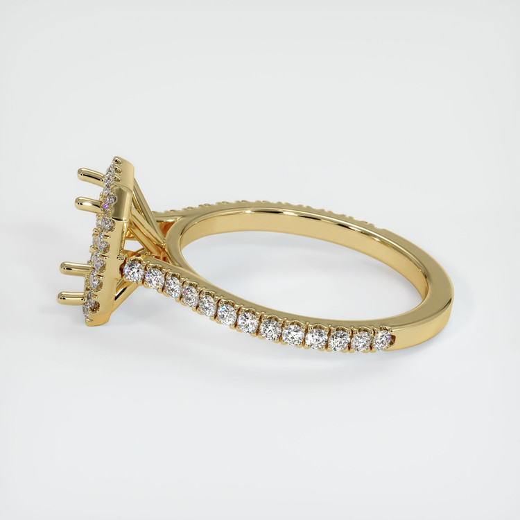 14K Yellow Gold Pave Ring Setting