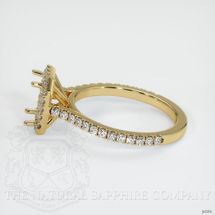 14K Yellow Gold Pave Ring Setting