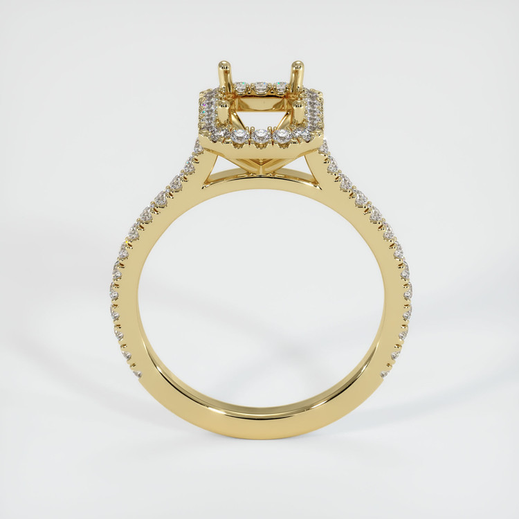 14K Yellow Gold Pave Ring Setting