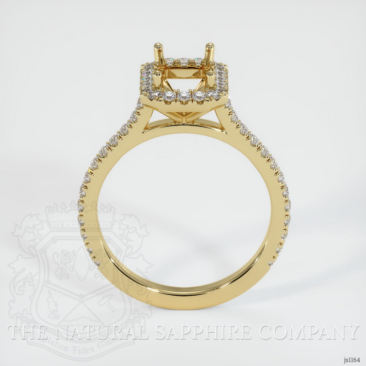 14K Yellow Gold Pave Ring Setting