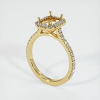 18K Yellow Gold Pave Ring Setting Video