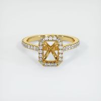 18K Yellow Gold Pave Ring Setting Image